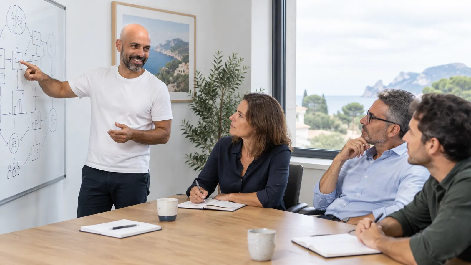 Sesión de diagnóstico de consultoría estratégica de RRHH con un equipo directivo en Mallorca